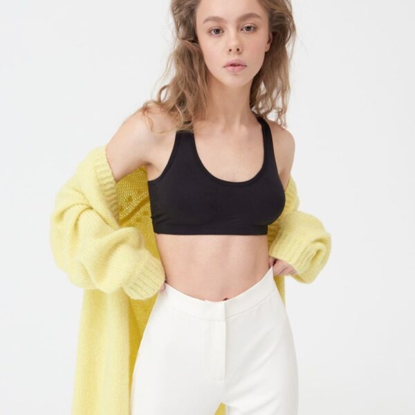 Embossed knit cardigan